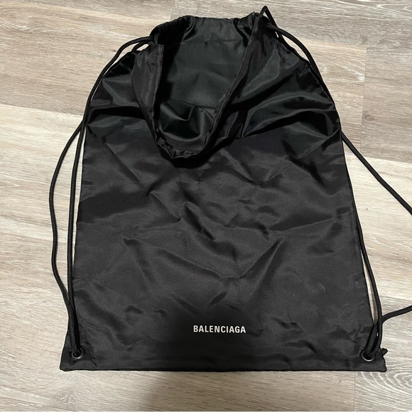 Balenciaga Nylon Drawstring Backpack Bag 14x19.5 - Picture 1 of 5